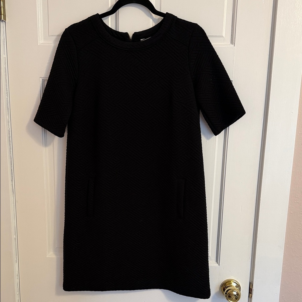 Halogen Black Short-Sleeve Shift Dress - Size S